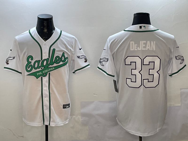 Men's Philadelphia Eagles Cooper DeJean #33 White Jersey